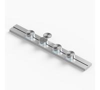Gler Sistema modular de pista de alimentación, enchufe lineal montado en superficie de 750 mm, salida profesional cableada con 4 adaptadores deslizantes plateados, FCC y CE, aleación de aluminio para