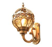 GLETSF Aplique de Pared Exterior Vintage, Farol de jardín, Aplique de Pared Exterior Impermeable, lámparas de Montaje en Pared, Apliques de Pared rústicos, luminaria E27, lámparas d,Gold