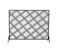 GLETSF Fireplace Screen Fireplace Spark Screen Wrought Iron Frame Fireplace Screen Vertical Heater Partition Fire Screens For Fireplaces Household Fireplace Tools Modern Firepla-Black