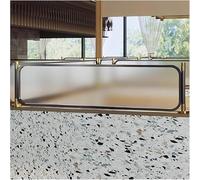 GLETSF Glass Room Divider Office Partition Tempered Glass Panels Table Dividers Panels Partitions,Decorative Room Dividers For Dining Areas Elevated Work Surface Striped Glass 2-Black-23.6x11.8in