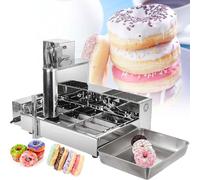 GLETSF Máquina Comercial para Hacer donas de 4/6 Filas, máquina para Hacer donas Totalmente automática con Panel de Control Inteligente, 1800 Piezas/Hora, Grosor Ajustable, Volt,