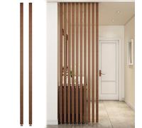 GLETSF Wooden Slats Room Divider - Floor To Ceiling Partition For Living Room, Office, Restaurant - Modern Hollow Decor Column For Stylish Space Separation-Wood 2pcs-150cm/59in/4.92ft