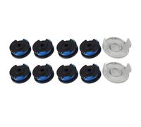 Glewi AC14RL3A - Bobina de recortadora de cuerda con tapa, línea de 11 pies, repuesto de plástico resistente para RY40200 RY24021 inalámbrico para piezas de comedor, paquete de 8 (8+2)