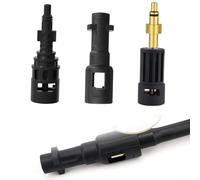 Glewi Adaptador de boquilla de lavado de alta presión, para Karcher serie K a inserto de latón COMET de conexión rápida para limpieza de espuma (C)