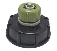 Glewi Adaptador de tanque IBC, conector de manguera S60 x 6 a 1/2 pulgada, ajuste de PP para almacenamiento de agua, riego por lluvia