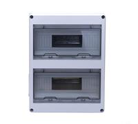 Glewi Caja de distribución montada en superficie de 24 circuitos, caja de fusibles ABS impermeable IP65 con ventana abatible para el sitio de construcción del hogar y cableado de fábrica