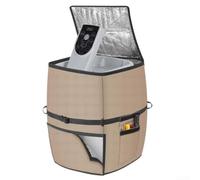 Glewi Cubierta para bomba de calentador de spa de 17 x 15 x 21 pulgadas | Dimensiones: 16.9 x 15 x 21.2 pulgadas, apto para calentadores de spa, construcción resistente, acabado de color caqui