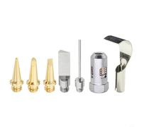 Glewi Kit de soldador de gas butano profesional con puntas de cabezal de corte para MT-100 HT-1937 HT-1938 Herramientas de pluma de antorcha 6 o 7 piezas (7 piezas)