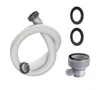 Glewi Manguera de bomba de piscina con kit de adaptador B, 40 mm x 1,5 m de fugas, repuesto para Intex para piscinas elevadas Coleman, color blanco
