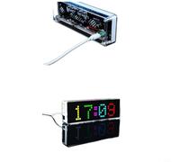 Glewi Música LED RGB para reloj SPECTRUM, visualizador reactivo de sonido de 256 LED con temporizador, decoración tecnológica transparente para escritorio