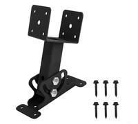 Glewi Soporte elevador de techo ajustable para cenador y pérgola, kit de montaje de ángulo de 0 a 180° para postes de 4 x 4, 4 x 6 y 4 x 8, herrajes de acero de aleación negra