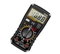 Glewi SZ853 - Multímetro digital 1999 conteos CA CC voltaje corriente Ohm probador hFE protección antiquemaduras, diseño compacto para electricista DIY (negro)