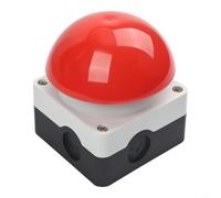 Glewi XFAK Interruptor de pie manual 2 Botón de hongo de reinicio automático normalmente abierto 10A 500V para operación de seguridad de control de máquinas industriales (rojo)