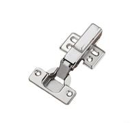 GLFLOW Bisagras ocultas para armario de cocina de 165 °, con orificio de 35 mm y ajuste de 3 vías, apto para puertas de 14 - 26 mm, niqueladas mate (B)