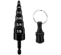 GLFLOW Expansor de tubería de cobre, herramienta de ensanchamiento 6 en 1 con vástago hexagonal de 1/4 de pulgada para taladro de reparación de CA Kit de mosquetón (negro)