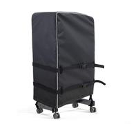 GLFLOW Funda para carrito de TV de tela Oxford para patio, protector a prueba de polvo para todo tipo de clima, fácil ajuste con asa y hebillas, negro (L: 60 x 15 x 57 pulgadas)