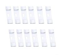 GLFLOW Juego de 12 clips de cortina de metal, piezas de repuesto para persianas, sin taladro, para persianas verticales y venecianas, agarre seguro, decoración del hogar, plata, 45 x 15 cm