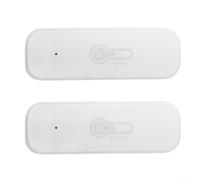 GLFLOW para Sensor de Temperatura Tapo, para termómetro Tapo, Sensor de Temperatura y Humedad para Tuya Smart, para Alexa y HomeAssistant, ABS, 72 x 25 x 20 mm, Blanco (2 Piezas for zigbee)