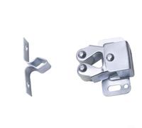 GLFLOW Pestillo de puerta de gabinete de rodillo resistente | Cierre de acero chapado en zinc para cierre suave Kit de herrajes para armario de cocina RV Acabado plateado(2)