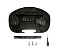 GLFLOW Portavasos negro para silla Adirondack, soporte seguro para bebidas con tornillos y herramientas, accesorio de plástico resistente a la intemperie para patio trasero, fácil montaje, paquete de