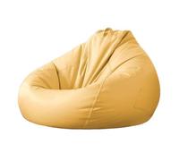 GLigeT Salas de Estar Puf con Bolsillo for Adultos, sofá Perezoso for Sala de Estar, Dormitorio y(Yellow,Grande)