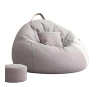GLigeT Salas de Estar Puf con otomana y Almohada, Tumbona portátil for balcón ventanal(Grey,Grande)