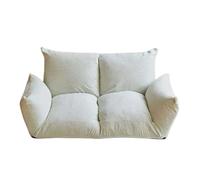 GLigeT Salas de Estar Sofá Perezoso Plegable, Suelo pequeño con cojín y Respaldo, Cama for Dormitorio(Blanco,Grande)
