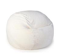 GLigeT Salas de Estar Sofá Perezoso, puf de Espuma triturada, reclinable for Sala Estar, balcón, sillón(Blanco,Pequeño)