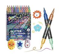 Glitter Paint Pen, Authentic Tip Water, 5,83 pulgadas Painting Marker with Shimmer Feature, Crafting Supply Accessory, Art Tool with Bright Design, Coloring Kit for Home and School Scrapbooking