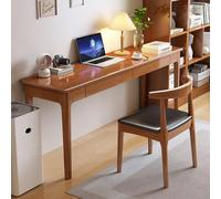GLMGBP Escritorio de Madera de Roble 100% Macizo con 3 Cajones de Almacenamiento, Diseño Moderno de Mediados de Siglo, Mesa de Estudio para Oficina en Casa, Dormitorio y Sala de Estar, 39 Pulgadas