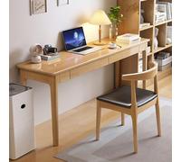 GLMGBP Escritorio de Madera de Roble 100% Macizo con cajones de Almacenamiento, Escritorio Moderno de Mediados de Siglo, Escritorio de Madera Simple, Mesa de Estudio para Oficina en casa, dormitor