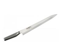 GLOBAL Cromova: Cuchillo de acero inoxidable Yoshikin, fabricado en Japón. Gran cuchillo para pescado con filo Yanagi-Sashimi, 30 cm