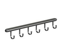 Global-Daily Barra de cocina con ganchos, estante para utensilios con ganchos deslizantes, montaje en pared, soporte para utensilios para sartenes, cucharas y palas, autoadhesivo (30 cm)