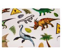 Global gift pegatinas - dinosaurio - acabado plateado