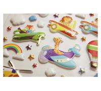 Global gift - pegatinas reutilizables con relieve 3d, diseño de avion