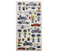 Global gift - pegatinas reutilizables - relief 3d - police