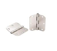 Global puerta controles 3,5 cm x 3,5 en. Níquel satinado Plain rodamientos Bisagra de acero con 1/4 en. Radio - Set de 2