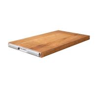 Global Tabla de cortar de madera de cerezo, 50 x 30 cm, tabla de cortar japonesa mediana premium, apta para cuchillos, duradera, acabado natural