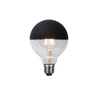 Globen Lighting Bombilla Glob LED Transparente. parte superior espejada negra. e27. 2.8w e27. 4w