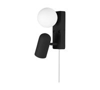 Globen Lighting Lámpara de pared Doppio Negro