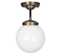 Globen Lighting Plafón Alley IP44 latón antiguo-blanco