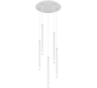 GLOBO 15629W-5, lámpara colgante RYAN, metal blanco mate, 5 bombillas LED G9