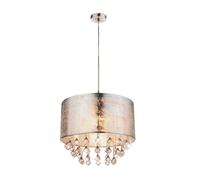 Globo Lighting lámpara colgante Amy I textil 1x60 W plata 15188H3