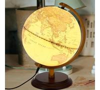 Globo antiguo de la versión inglesa del globo LED iluminado por USB, globo decorativo vintage del mundo de escritorio, globo decorativo vintage para el hogar, oficina