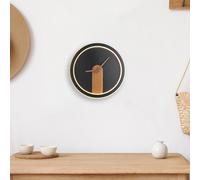 Globo Aplique LED Sussy con reloj negro/madera oscura
