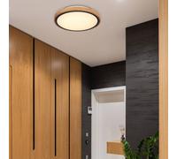 Globo Lighting Bruno plafón 1x12 W negro-madera-ópalo 41764-12