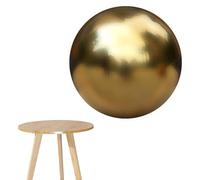 Globo de acero inoxidable, bola hueca dorada de titanio sin costuras | Bola de observación de jardín para jardín al aire libre, adorno de estanque, esfera brillante pulida
