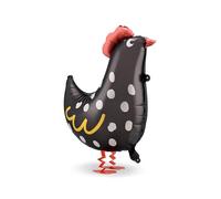 PartyDeco Globo de aluminio Airwalker con forma de gallo 42 x 45 cm para helio o aire