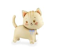 PartyDeco Globo de aluminio Gato sobre ruedas 61 x 65 cm (para llenar con aire)