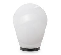 Globo de jardín, farola exterior de 21,5 x 92,5 cm, casquillo E27, compatible con LED, impermeable IP44, esfera para jardines, parques, condominios y terrazas. Blanco mate.